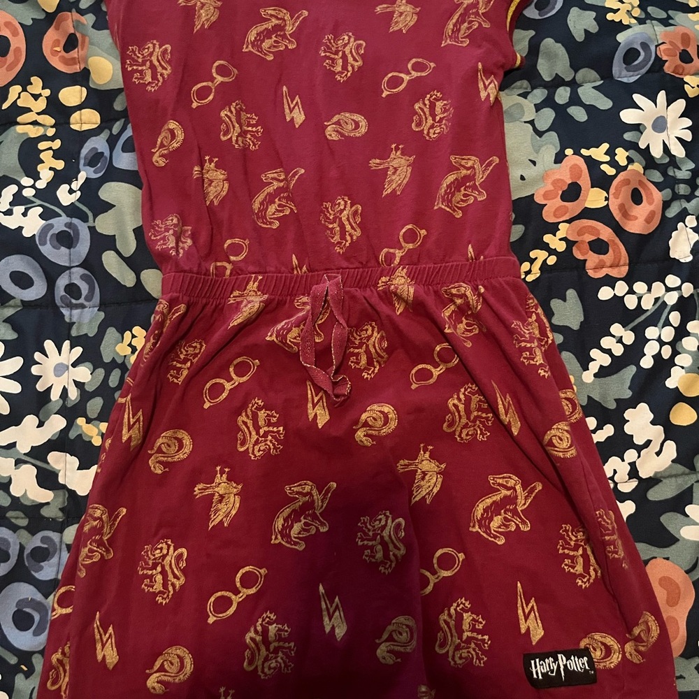 Harry Potter Kids Casual Dress - Maroon and Gold